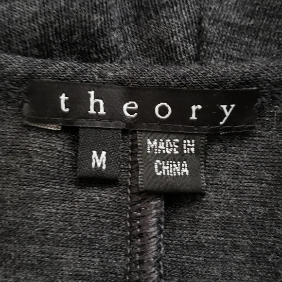 Theory Gray Wool Knit Long Sleeve Babydoll A-Line Swing Dress - Picture 5 of 5